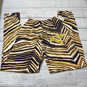 Boxer‎ Rebellion Vintage Comfort Pants Mens Small Blue Gold Tiger Stripe WVU NWT